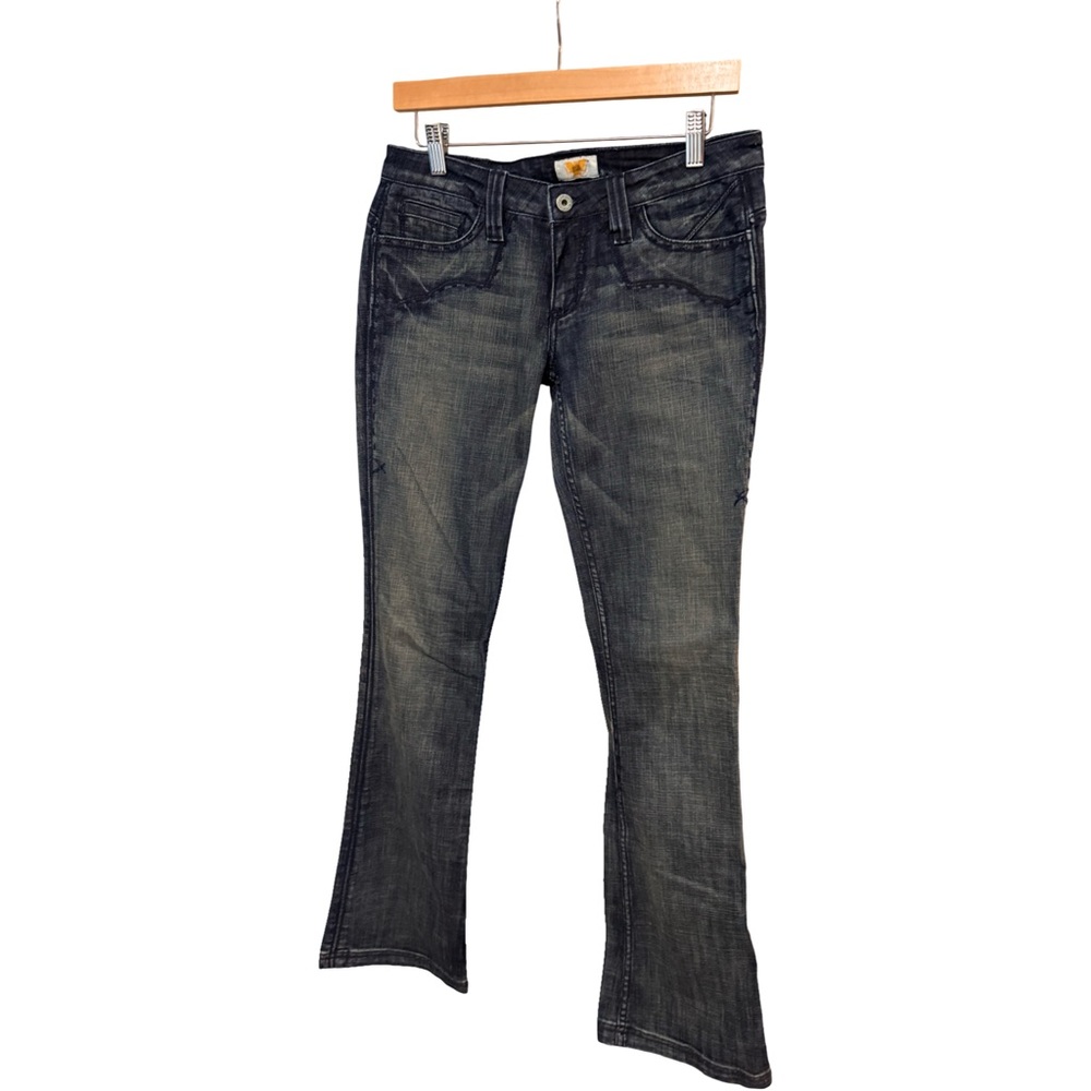 Antik Denim Black Flare Wide Leg Jeans